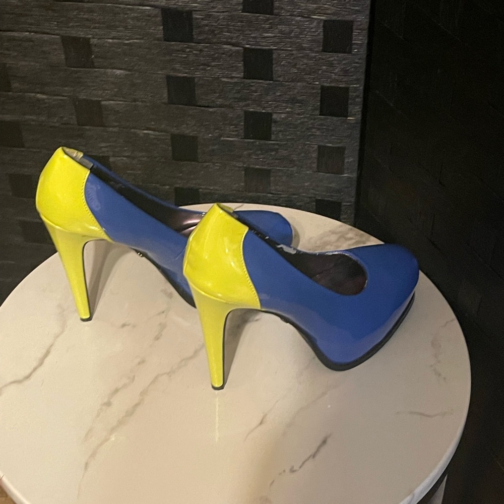 Simply Vera Vera Wang High Platform 5" High Heels Blue/Green Women's- Size 6M - Picture 8 of 13